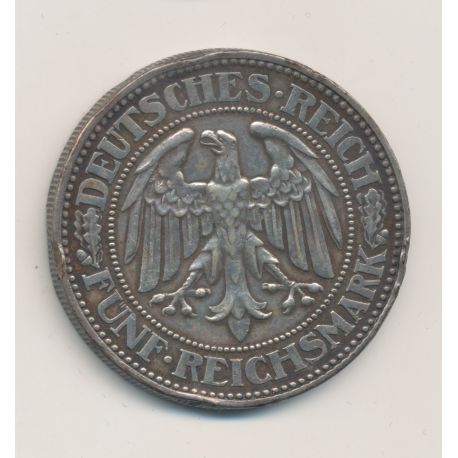Allemagne - 5 Reichsmark 1927 A Berlin - argent - TTB