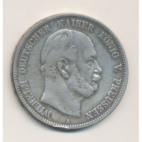 Allemagne - 5 Mark 1876 A - Prusse - argent - TB+
