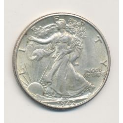 Etats-Unis - 1/2 Dollar 1942 - Liberty walking - TTB+