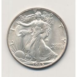 Etats-Unis - 1/2 Dollar 1945 - Liberty walking - SPL