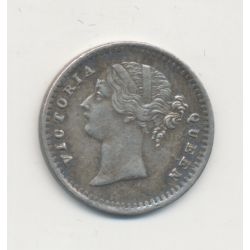 Indes Anglaises - 2 Annas 1841 Calcutta - Victoria - argent - SUP+