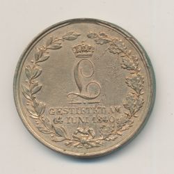 Allemagne - Medaille/Jeton - Fur turent dienst im kriege - 1840 - TTB