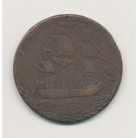 Angleterre - 1/2 Penny Portsea Token - Hampshire 1794 - cuivre - TB