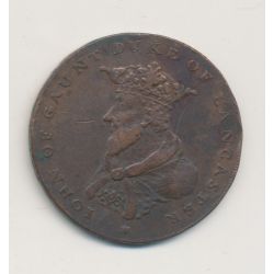 Angleterre - 1/2 Penny Lancaster Token - 1792 - cuivre - TB