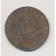 Angleterre - 1/2 Penny Londres - Lancaster 1792 - cuivre - TTB