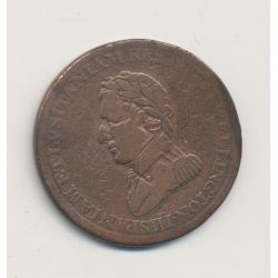 Angleterre - 1/2 Penny Wellington 1812 - cuivre - TB