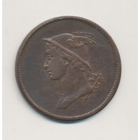 Angleterre - Token mercure et brittania - cuivre - TB