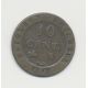 10 Centimes à l'N couronné - 1810 B Rouen - billon - TB+