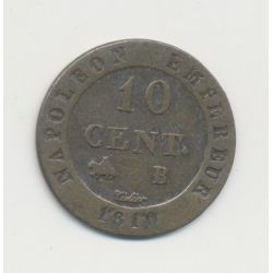 10 Centimes à l'N couronné - 1810 B Rouen - billon - TB+