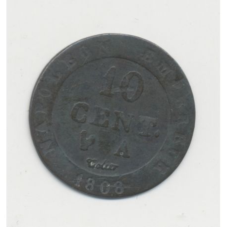 10 Centimes à l'N couronné - 1808 A Paris - TTB