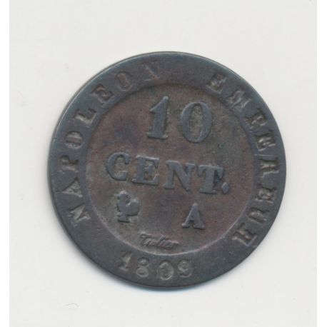 10 Centimes à l'N couronné - 1809 A Paris - TB+