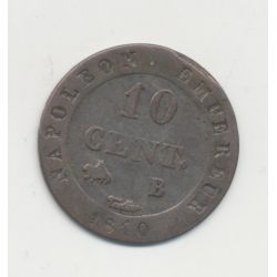 10 Centimes à l'N couronné - 1810 B Rouen - billon - TB