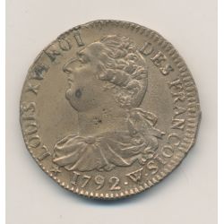 Louis XVI - 2 Sols François - 1792 W Lille - TTB+