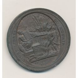 Monneron 5 Sols au pacte fédératif - 1792 - Qui se vends AN 4 - TTB+