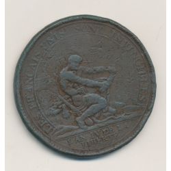 Monneron - 5 Sol à l'Hercule - 1792 - bronze - B/TB