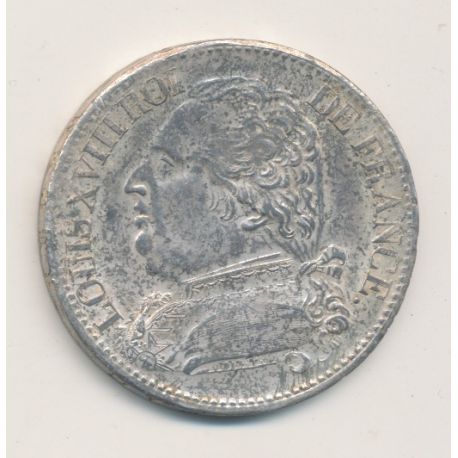 5 Francs Louis XVIII - Buste habillé - 1814 I Limoges