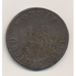 Siège d'Anvers - 10 centimes 1814 - Napoléon I - B