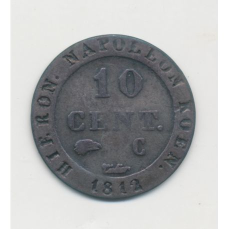 Allemagne - Westphalie - 10 Centimes 1812 C Cassel - cuivre - TTB