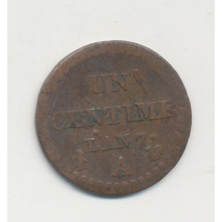 1 Centime Dupré - AN 7 A Paris - TB