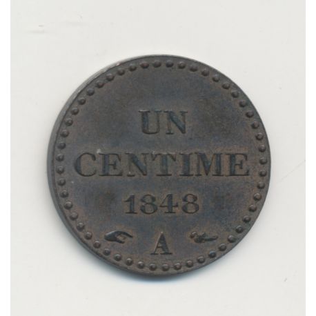 1 Centime Dupré - 1848 A Paris - SUP