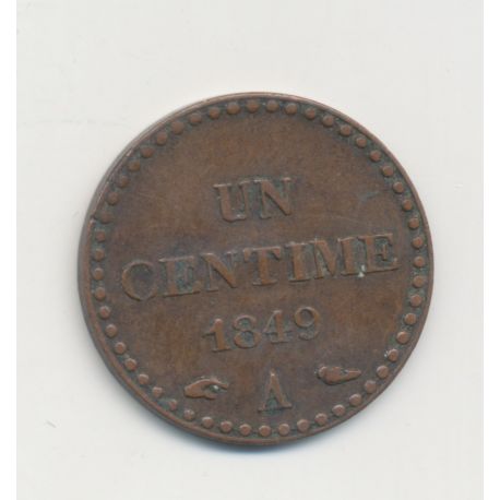 1 Centime Dupré - 1849 A Paris - TTB+
