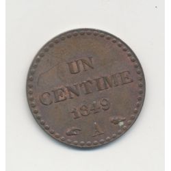1 Centime Dupré - 1849 A Paris - SUP