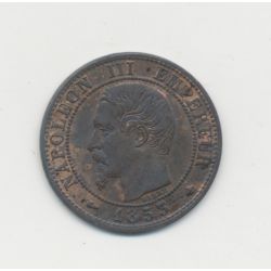 1 Centime Napoléon III - 1853 BB Strasbourg - Tête nue - TTB+