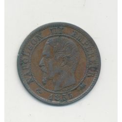 1 Centime Napoléon III - Tête nue - 1855 D Lyon - ancre - TB+
