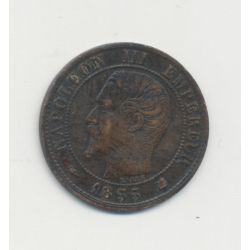 1 Centime Napoléon III - Tête nue - 1855 K Bordeaux - TB