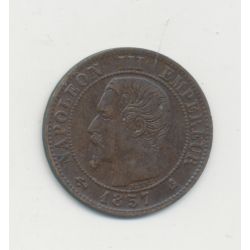1 Centime Napoléon III - Tête nue - 1857 K Bordeaux - TB+