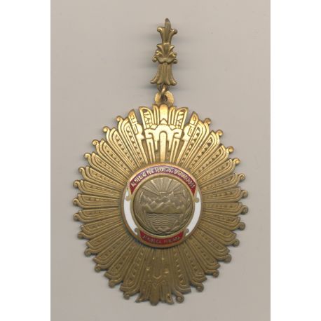 Étoile du soleil du Pérou - Commandeur - bronze doré et émail