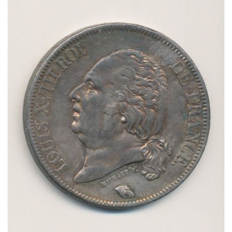 5 Francs Louis XVIII - Buste nu - 1822 A Paris