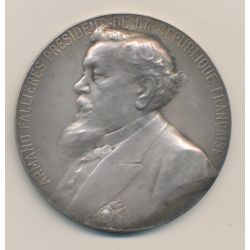 Médaille - Armand Fallières - Président de la république - argent 195g - TTB+