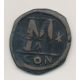 Justin 1er - Follis Constantinople - bronze - TB/TB+