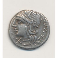 République Romaine - Denier Baebia - argent - TB/TTB