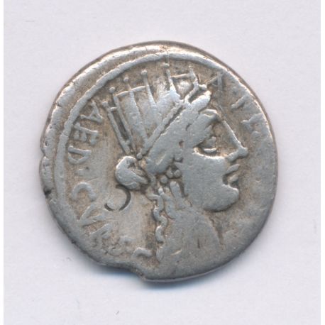 République Romaine - Denier Plautia - argent - TB