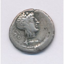 République Romaine - Denier Porcia - argent - TB/TB+