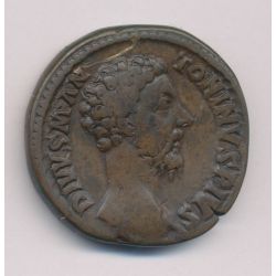 Marc Aurèle - Sesterce consécration - bronze - TB/TB+