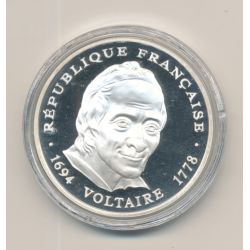 100 Francs Voltaire 1994 - avec certificat - argent BE - FDC