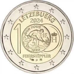2€ Luxembourg 2024 - centenaire de l'introduction des pièces en francs luxembourgeois