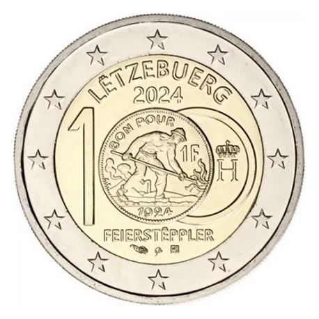 2€ Luxembourg 2024 - centenaire de l'introduction des pièces en francs luxembourgeois