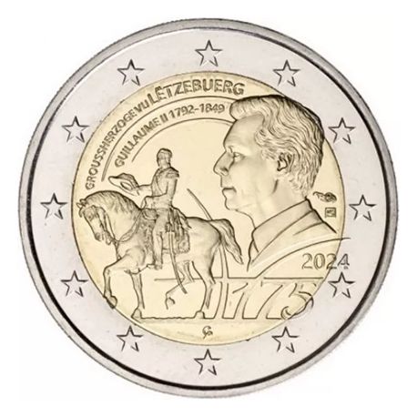 2€ Luxembourg 2024 - 175e anniversaire de la mort du Grand-Duc Guillaume II