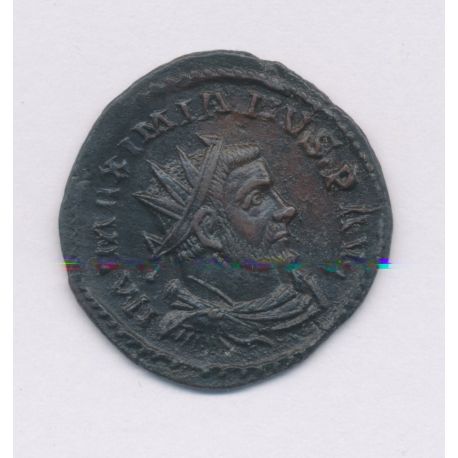 Maximien Hercule - Follis Aurelianus Lyon - bronze - TTB