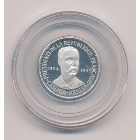 Médaille - Casimir Perrier - Présidents de la République Française - 21mm - argent - FDC