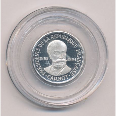 Médaille - Sadi Carnot - Présidents de la République Française - 21mm - argent - FDC