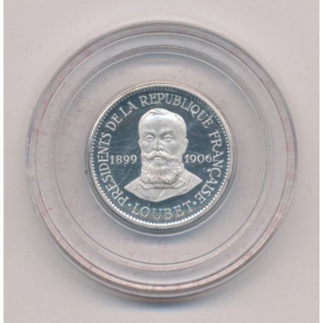 Médaille - Emile Loubet - Présidents de la République Française - 21mm - argent - FDC