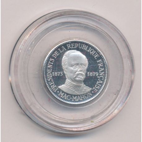 Médaille - Mac-Mahon - Présidents de la République Française - 21mm - argent - FDC