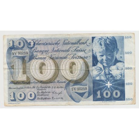 Suisse - 100 Francs - 25.10.1956 - TB