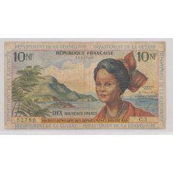 Billet - 10 Francs Antilles 1964 - TB/TB+