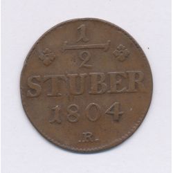 Allemagne - 1/2 Stuber 1804 R - Etats de Berg - cuivre - TTB+